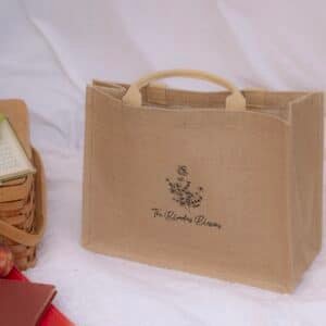 Embroidered Jute Bag